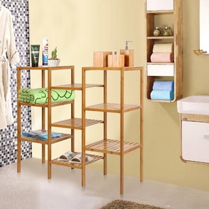 Estante Decorativo de Bambú BFKS019, 96x33x90cm, Tipo Vertical para Sala de Estar - Product Image 4