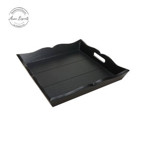 Bandeja de Servir de Madera Hecha a Mano con Asas de Latón, Diseño de Arte Tradicional, Construcción Duradera, Elección Elegante para el Entretenimiento en el Hogar - Product Image 6