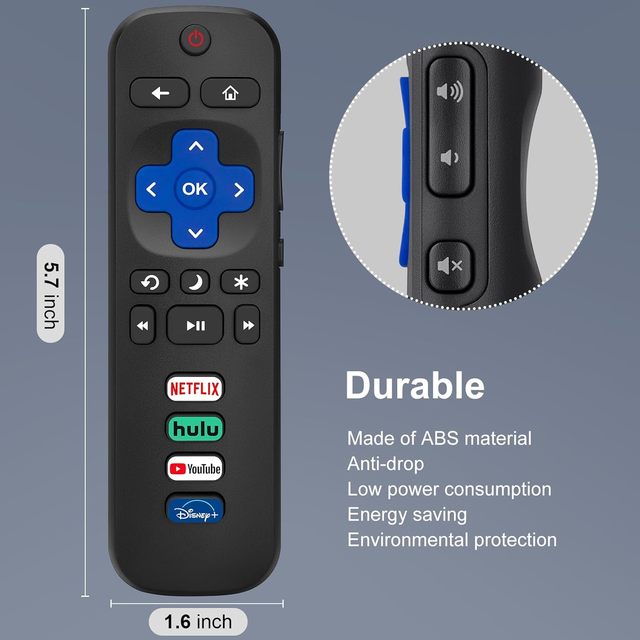Universal Remote Control for , TCL, Hisense Smart TVs with Streaming and Multi-Device Compatibility
