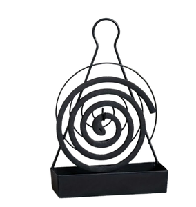 <b>Black</b> <b>Polished</b> Unique Design Coil Holder Indoor Outdoor Fireproof Incense Holder Mosquito Coil for Indoor Home Made in India - Product Image 6