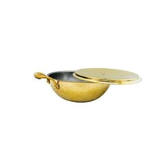 Serveur de nourriture de haute qualité en laiton massif brillant Kadai pour la maison et l'hôtel Ustensiles de cuisine en métal au design classique pour les plats de cuisson - Product Image 4