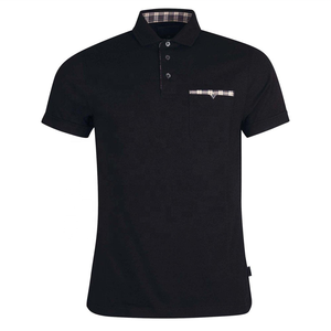 Polo de couleur unie pour hommes avec broderie en coton de haute qualité à manches courtes pour des chemises de golf décontractées avec logo personnalisé - Product Image 2