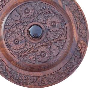 Marmite à bonbons traditionnelle en bois brun faite à la main, magnifique marmite à bonbons artisanale, marmite à bonbons en bois - Product Image 3