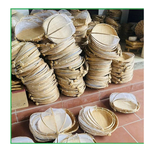Traditional Bamboo Basket Vietnam Bamboo Winnowing Tray Bamboo Dome Food Cover Wholesale - Product Image 4