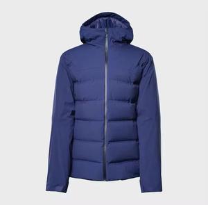 Chaqueta de cuero acolchada con capucha para hombre, chaqueta de invierno deportiva de piel con capucha extraíble acolchada de piel de cordero hinchada - Product Image 5