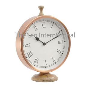 Horloge de table en aluminium métal aspect bois de cerf plaqué argent Style fantaisie Horloge de table de luxe faite à la main Vente à chaud de la plus haute qualité - Product Image 4