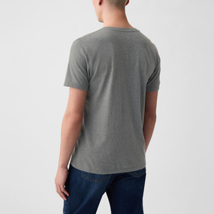T-shirt col V 100 % coton pour homme, qualité supérieure, impression numérique personnalisée, vente en gros, directement de l'usine - Product Image 2