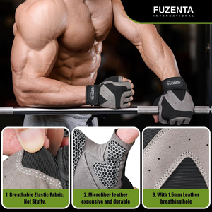 Gants d'haltérophilie professionnels demi-doigt gants de gymnastique musculation anti-dérapant Cross-fit mousse rembourrage gants d'entraînement - Product Image 2