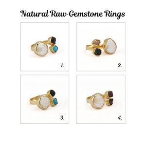 Joyería de moda simple hecha a mano, anillo de aspecto crudo, anillo áspero de forma desigual para el presente, anillo de cristal curativo, joyería para novia - Product Image 5