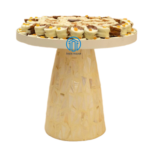 Bandejas para servir de concha de fregona de vacaciones de Ramadán más vendidas Soporte para pastel de nácar de alta calidad hecho a mano en Vietnam - Product Image 1