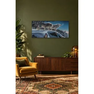 Impression sur toile Fida Howling Wolves by the Lighthouse - Product Image 3