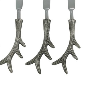 Juego de cuchillos con mango de asta de metal hechos a mano al mejor precio para servir queso en restaurantes y hoteles - Product Image 6