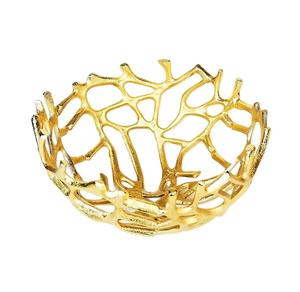 Cuenco de diseño de rama de árbol de aluminio duradero de alta calidad para vajilla cuenco para servir disponible a granel cuenco de Metal de diseño nórdico - Product Image 2