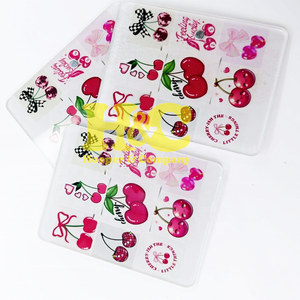 Meilleures ventes : Tuiles acryliques pour extensions de cils, forme cerise, rose, couleur personnalisable, durables, avec logo magnétique MINK - Product Image 4