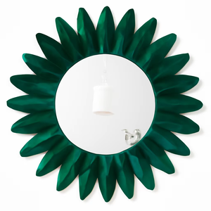 Ngọc lục bảo nhựa màu xanh lá cây Hướng Dương Tường gương handmade vòng trang trí gương cho phòng ngủ phòng khách sạn nội thất nhà - Product Image 1