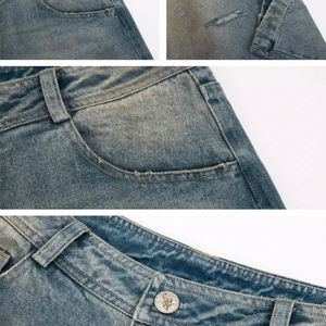 Pantalones vaqueros de mezclilla de moda para hombre Ajuste cónico Tela flexible cómoda Costura duradera Lavado personalizado Producción al por mayor - Product Image 6