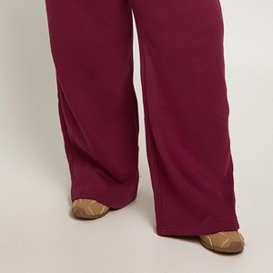 Pantalon droit avec haut à manches longues et épaules tombantes / Ensemble décontracté avec logo et design personnalisés, tendance - Product Image 6