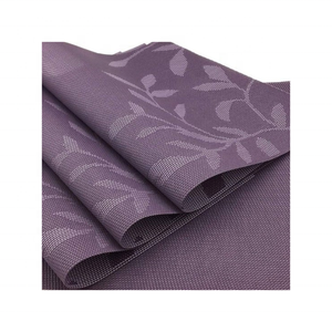 Rustic Purple Leaves Jacquard Printed Jute Cotton Placemat 34x46cm Dining <b>Table</b> <b>Mat</b> ISO Certified Durable India Export Oriented - Product Image 1