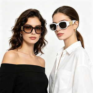 Lunettes de soleil de luxe pour hommes et femmes, logo personnalisé, UV400, tendance, monture carrée, vente en gros - Product Image 5