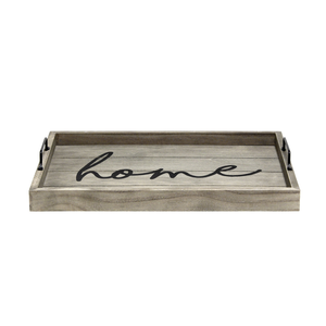Plateau de service rectangulaire en bois pour aliments, assiette de dîner, plateau de service pour restauration rapide, plats et assiettes pour collations, fruits et thé, ornement - Product Image 1