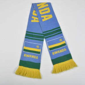 Bufanda de Poliéster con Estampado Digital Sólido Personalizado, Tejido Jacquard Bordado, para Fanáticos del Fútbol, MOQ Bajo, Calidad - Product Image 2