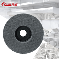 Disque abrasif non tissé en corindon brun de haute qualité 100*16mm, roue de polissage pour meuleuse d'angle 80 # ~600 #   Support en plastique grainé OEM