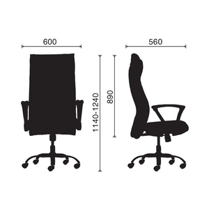 Chaise de direction BFGVP053 avec dossier inclinable, base en plastique, conçue pour les femmes - Product Image 4