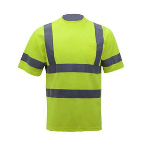 Demi-manches réfléchissantes formelles tricotées de haute qualité pour chemise pour travailleurs de la construction pour hommes chemise de sécurité avec logo personnalisé OEM - Product Image 6