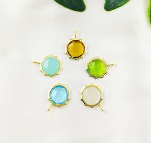 Colgante de piedra lunar blanca 15mm redondo Briolette 18K oro Vermeil 925 plata esterlina Collet colgante piedra de nacimiento 925 colgante de plata - Product Image 3