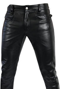 Pantalon en cuir de vachette Meilleure qualité Logo personnalisé Meilleure qualité Fabrication professionnelle Cuir pour hommes Nouvelle arrivée Qualité pro - Product Image 5
