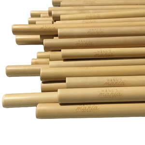 ชุดหลอดดูดน้ำจากไม้ไผ่แกะสลักโลโก้ฟรีชุดหลอดชาหลอดไม้ไผ่จาก ECO2GO เวียดนาม - Product Image 1