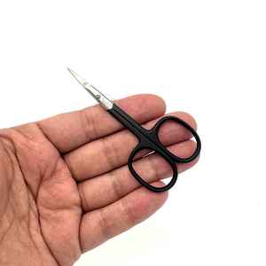 Pince à épiler professionnelle à sourcils noir mat Logo personnalisé en acier inoxydable pointes inclinées/pointues antistatiques cils à sourcils écologiques - Product Image 5