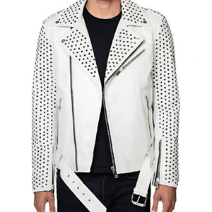 Rockstar Style Pink Color Premium Quality Leather <b>Jacket</b> 100% Genuine Cowhide <b>Men</b> Leather <b>Jacket</b> - Product Image 5