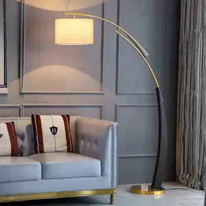 Ostrel Modern Arched <b>Floor</b> <b>Lamp</b> Contemporary <b>LED</b> Home Decoration <b>for</b> <b>Living</b> <b>Room</b> and Bedroom Iron Aluminum Brass Materials - Product Image 5