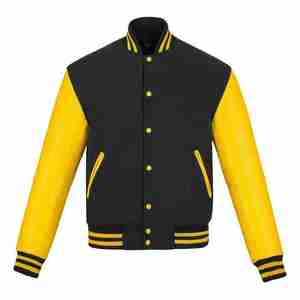 Chaqueta de lona personalizada de alta calidad estilo Letterman Sports para hombre en talla grande para entusiastas y equipos atléticos - Product Image 1