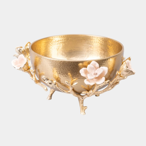 Wholesale Serving <b>Bowl</b> Table Decorative Dry Fruits Snacks Serving <b>Bowl</b> Made Of Metal With Butterfly Ginkgo Double <b>Bowl</b> - Product Image 6