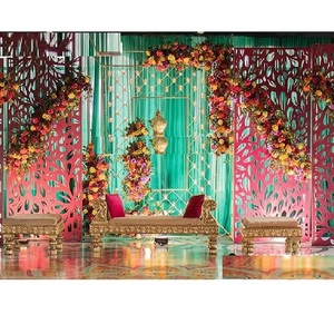 Elegante diseño cuadrado boda vela pared noche diseño escenario boda vela pared aspecto real diseño boda escenario vela pared - Product Image 1