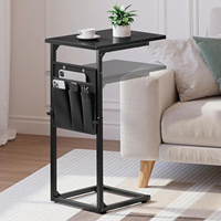 Verstellbarer C-förmiger Beistell tisch 33 "hoch, Metallrahmen, Schiebe sofa, TV-Tablett und Laptop-Tisch für Wohnzimmer, Schlafzimmer