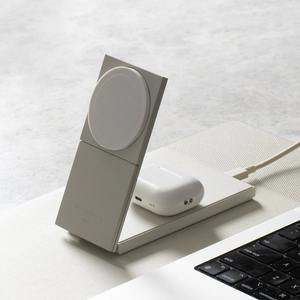 Support de charge Chargeur sans fil rapide Qi 2 en 1 Magnétique sans fil Compatible avec iPhone et Apple Watch - Product Image 6