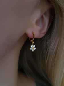 Pendientes Pequeños con Forma de Flor de Circonita, Plata de Ley 925, Coloridos, Oro, Rodio, Joyería Linda y Delicada, Regalo de Fiesta para Ella - Product Image 5