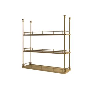 Luxury wall mounted brass <b>shelves</b> <b>racks</b> for bathroom storage with elegant golden finished durable design - Product Image 3