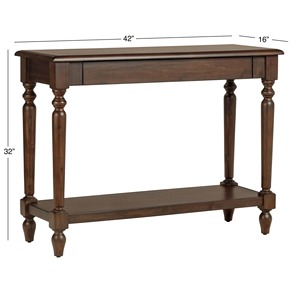 Mesa de Consola Moderna en Acabado Nogal Hecha de Madera de Mango 100% Sólida, Mueble Duradero para Entrada, Sala de Estar, Uso en Hoteles - Product Image 2