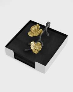 Dogwood Cocktail Napkin Holder Elegant Floral Napkin Tray for Dining, Parties, and <b>Vanity</b> Decor - Product Image 1