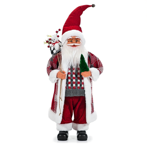 Figura de Papá Noel de Plástico de 90 cm, Juguete Navideño de Estilo Tradicional para Uso en Interiores, Modelo 0946518 para Comercio General - Product Image 2
