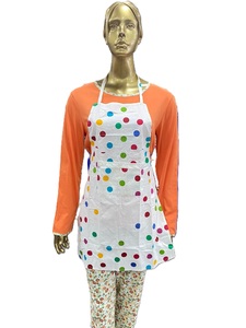 Venta al por mayor de tallas personalizadas, estilos de algodón impreso, lino, sin mangas, uso doméstico, tipo de cintura, logotipo, fabricado en la India, delantales impresos - Product Image 6