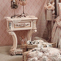 Lit de princesse pour fille de style français, lit simple en bois massif avec couronne peinte à la main, lit de style français de luxe, meubles de chambre à coucher