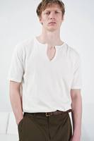 T-shirt en tricot à manches courtes pour homme, respirant, style été |   T-shirt en tricot décontracté pour homme |   Vêtements pour hommes en gros