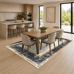 RUGS DEPOT LXDP-0179 Wholesale Multicolor Neutral Bohemian Tribal Digital Printed Machine Washable Chenille Area Rug Non <b>Slip</b> - Product Image 4