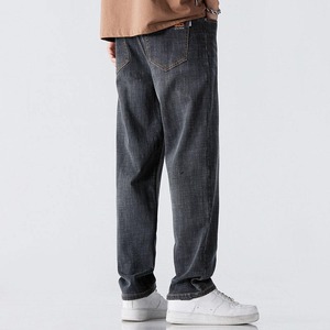 กางเกงผ้ายีนส์ขาตรงสไตล์วินเทจสำหรับผู้ชายทันสมัยสำหรับฤดูร้อนผ้าทอปานกลางเอวซักได้ - Product Image 6