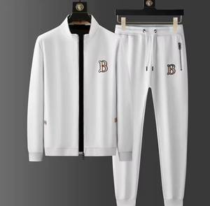 Men's Sportswear Set <b>Crewneck</b> <b>Sweater</b> Elastic Trousers Wholesale Embroidered Technique for Running Jogging Sports - Product Image 2